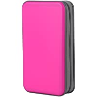 Estuche de CD- Alachi EU 96 Capacidad de plástico Duro Cremallera de Viaje Estuche de Billetera de Almacenamiento de CD…